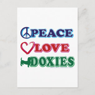 Cartão Postal Paz-Amor-Doxies- Dachsund