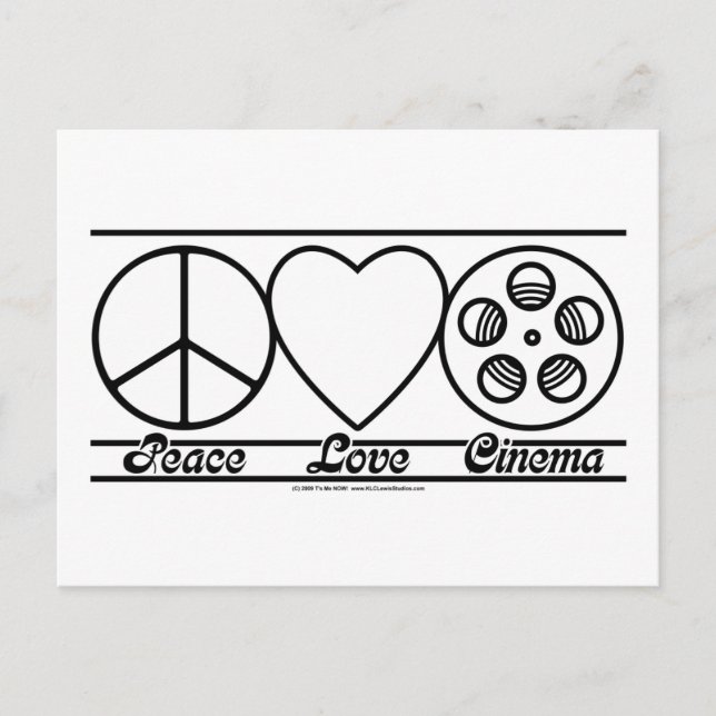 Cartão Postal Paz, Amor e Cinema (Frente)