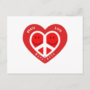 Cartão Postal Paz Amor e Felicidade II