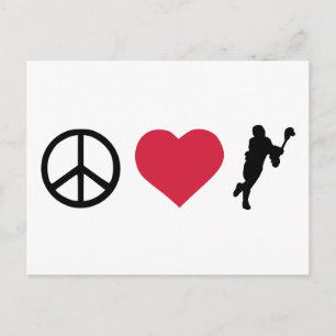 Cartão Postal Paz, Amor e Lacrosse