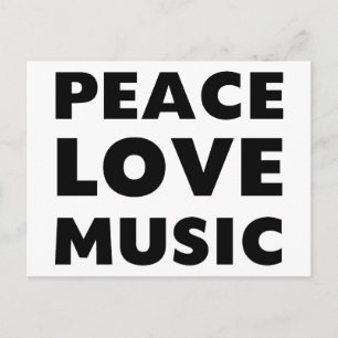 Cartão Postal Paz Amor Música