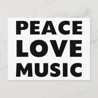 Cartão Postal Paz Amor Música
