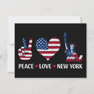 Cartão Postal Paz Amor Nova York