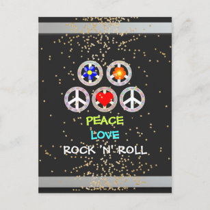 Cartão Postal Paz, Amor, Rock e Roll