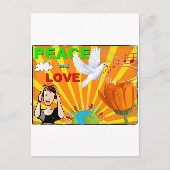 Cartão Postal Paz e Amor (Frente)