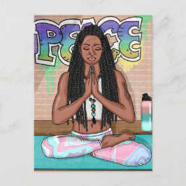 Cartão Postal Paz e Meditação de Arte Urbana