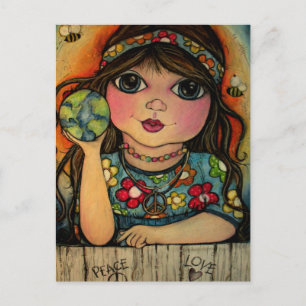 Cartão Postal Paz e Poder Flor