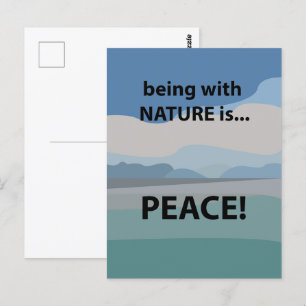 Cartão Postal Paz Estar Com a Natureza é Paz