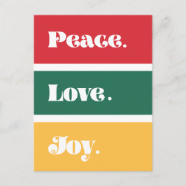 Cartão Postal Paz Moderna Ame Joy Natal