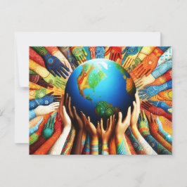 Cartão Postal Paz mundial