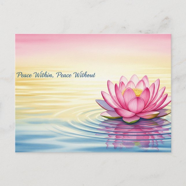 Cartão Postal Paz mundial internacional (Frente)