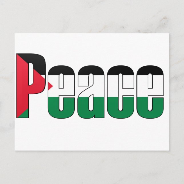 Cartão Postal Paz na Palestina (Frente)