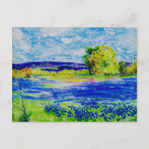 Cartão Postal paz na Terra em Campos Bluebonnet