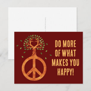 Cartão Postal Paz Para as Árvores - Poder das Flores Coração 1