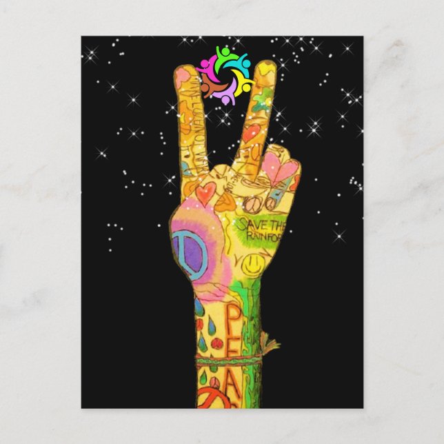 Cartão Postal Paz, Unidade, Trabalho em equipe (Frente)