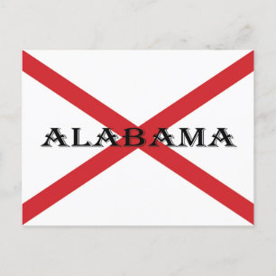 Cartão Postal Pccnt Alabama e Flag