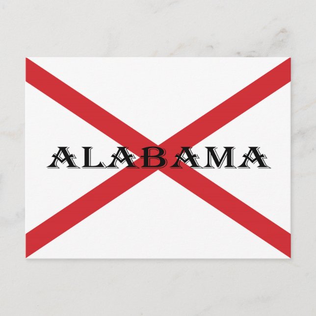 Cartão Postal Pccnt Alabama e Flag (Frente)