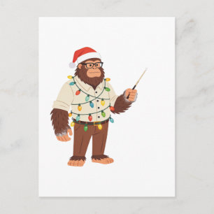 Cartão Postal Pé Grande Sasquatch Enfermeira Natal Enfermagem