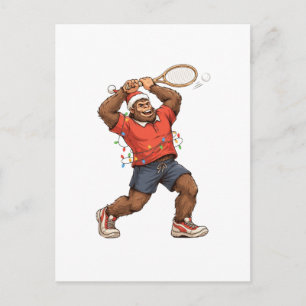 Cartão Postal Pé Grande Sasquatch Tênis Natal 2026 Feriado