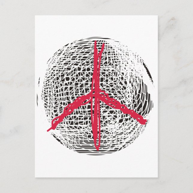 Cartão Postal Peace Globe sem guerra sem lutar sem violência amo (Frente)