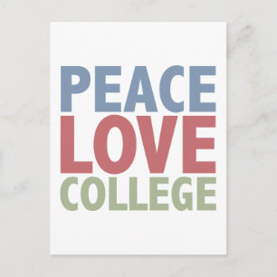 Cartão Postal Peace Love College