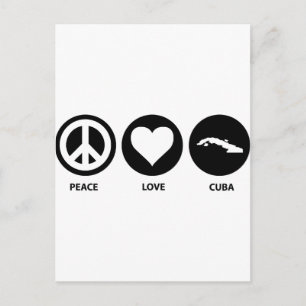 Cartão Postal Peace Love Cuba