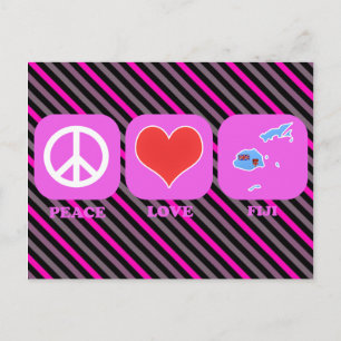 Cartão Postal Peace Love Fiji