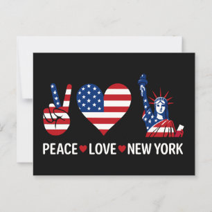 Cartão Postal Peace Love New York
