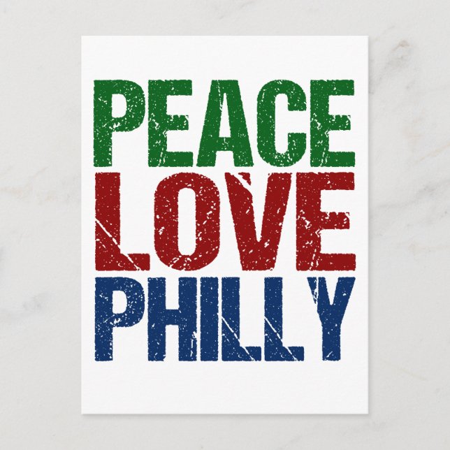 Cartão Postal Peace Love Philly (Frente)