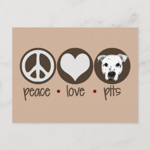 Cartão Postal Peace Love Pits