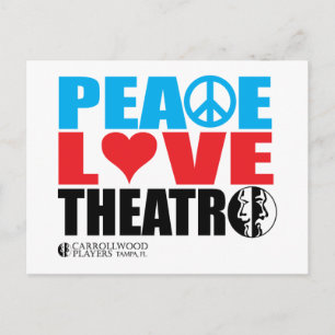 Cartão Postal Peace Love Theater