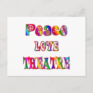 Cartão Postal Peace Love Theater