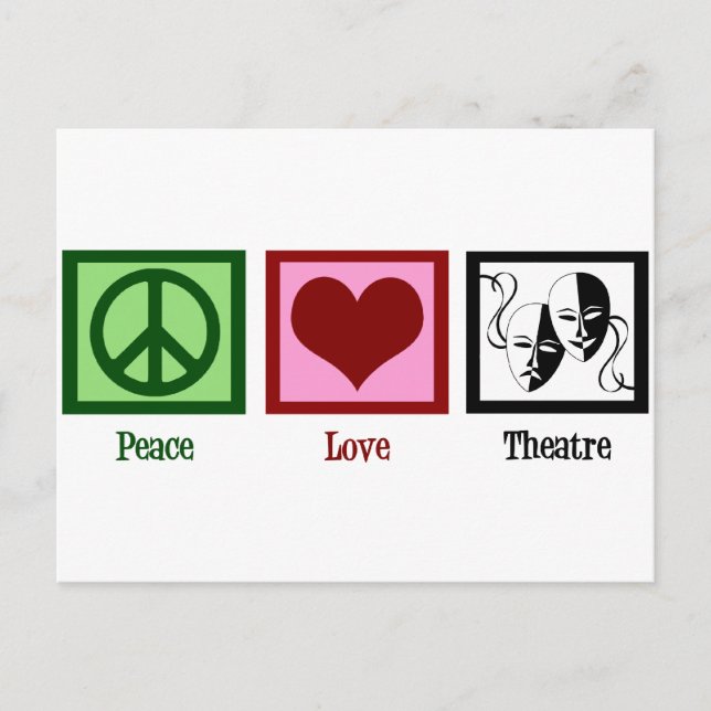 Cartão Postal Peace Love Theater Company (Frente)