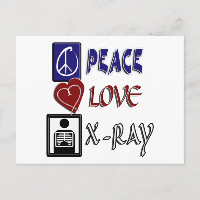 CARTÃO POSTAL PEACE LOVE XRAY (Frente)