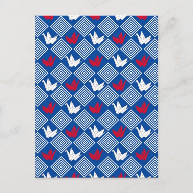 Cartão Postal Peace Orizuru Pattern (Frente)