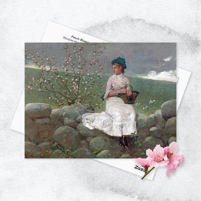 Cartão Postal Peach Blossoms Primavera Winslow Homer (Criador carregado)
