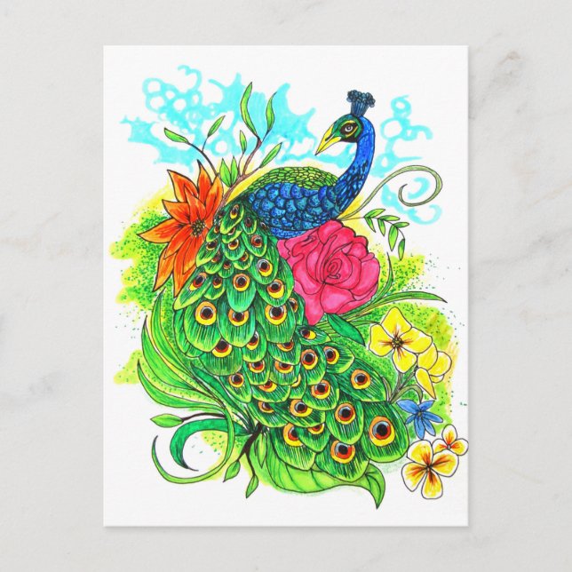 Cartão Postal Peacock (Frente)