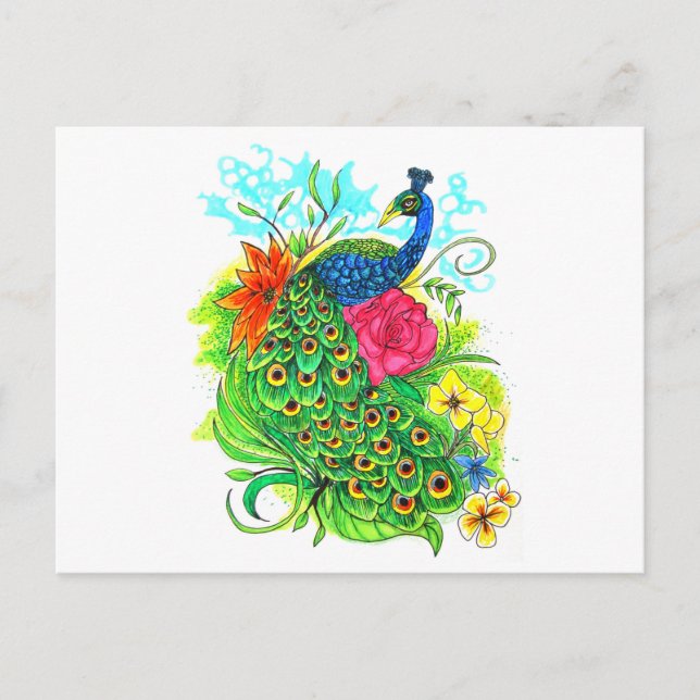 Cartão Postal Peacock (Frente)