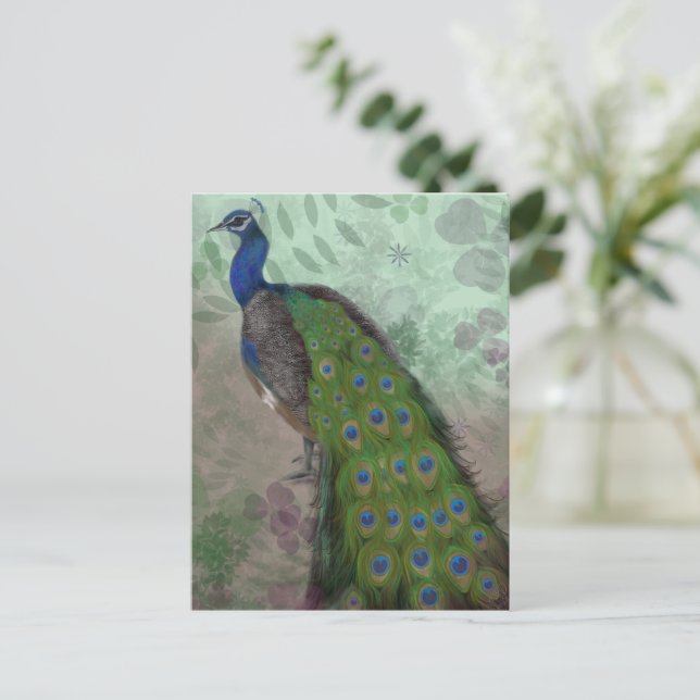 Cartão Postal Peacock bonito (Em pé/Frente)