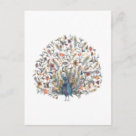 Cartão Postal Peacock de Aquarela
