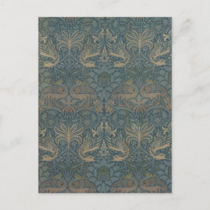 Cartão Postal Peacock e Dragon por William Morris
