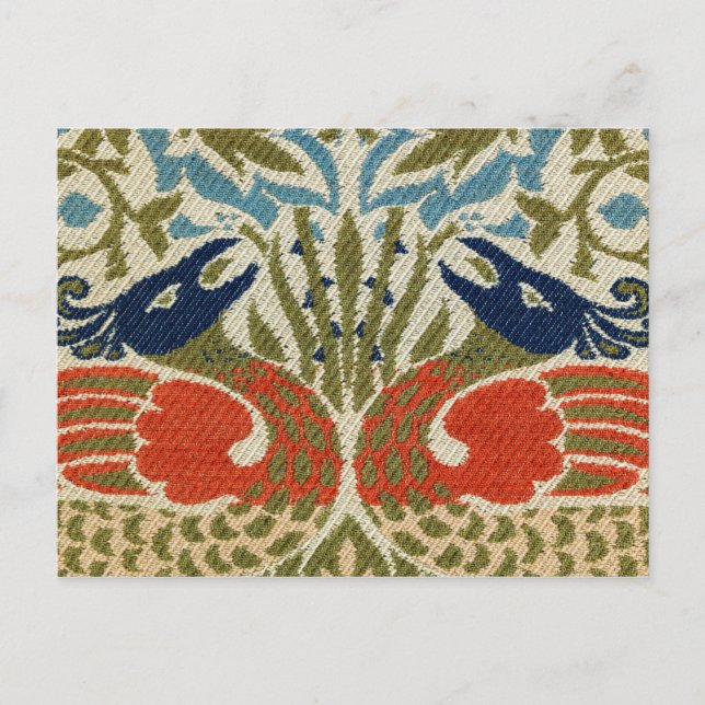 Cartão Postal Peacock, William Morris (Frente)