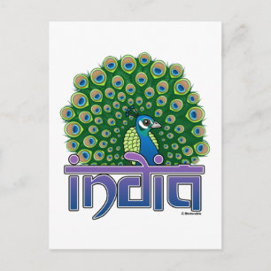 Cartão Postal Peafowl da Índia