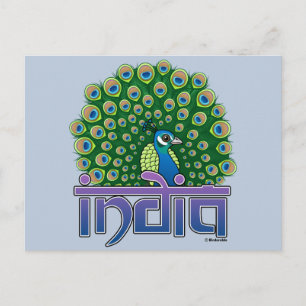 Cartão Postal Peafowl da Índia