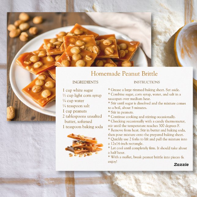 Cartão Postal Peanut Brittle Recipe  (Criador carregado)