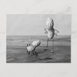 Cartão Postal Peanut Man and Dog