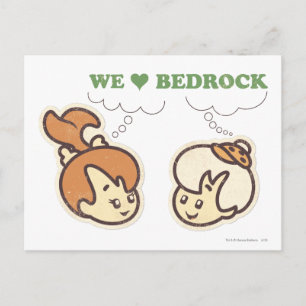 Cartão Postal PEBBLES™ and Bam Bam Love Bedrock