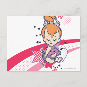 Cartão Postal PEBBLES™ em Arco-Íris Rosa