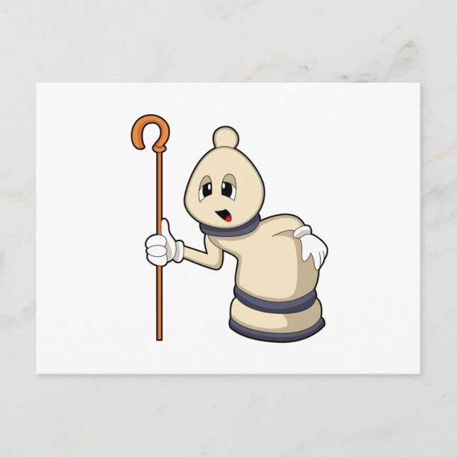 Cartão Postal Peça de xadrez Bispo no Xadrez (Frente)