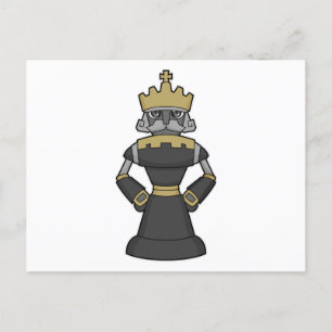 Cartão Postal Peça de xadrez King Crown Chess
